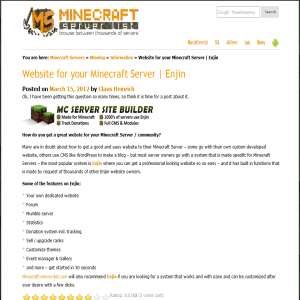 Lav dit eget Minecraft site - CMS
